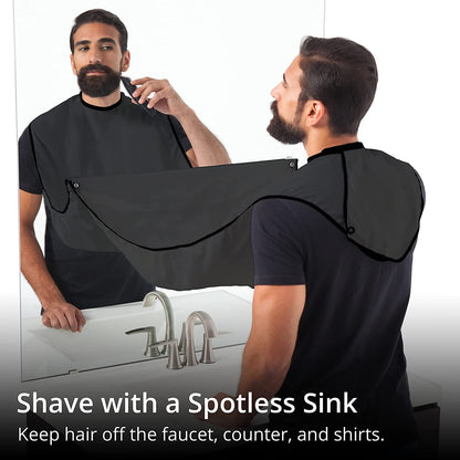 Beard Catcher Cape Bib Mirror Suction Cup Apron