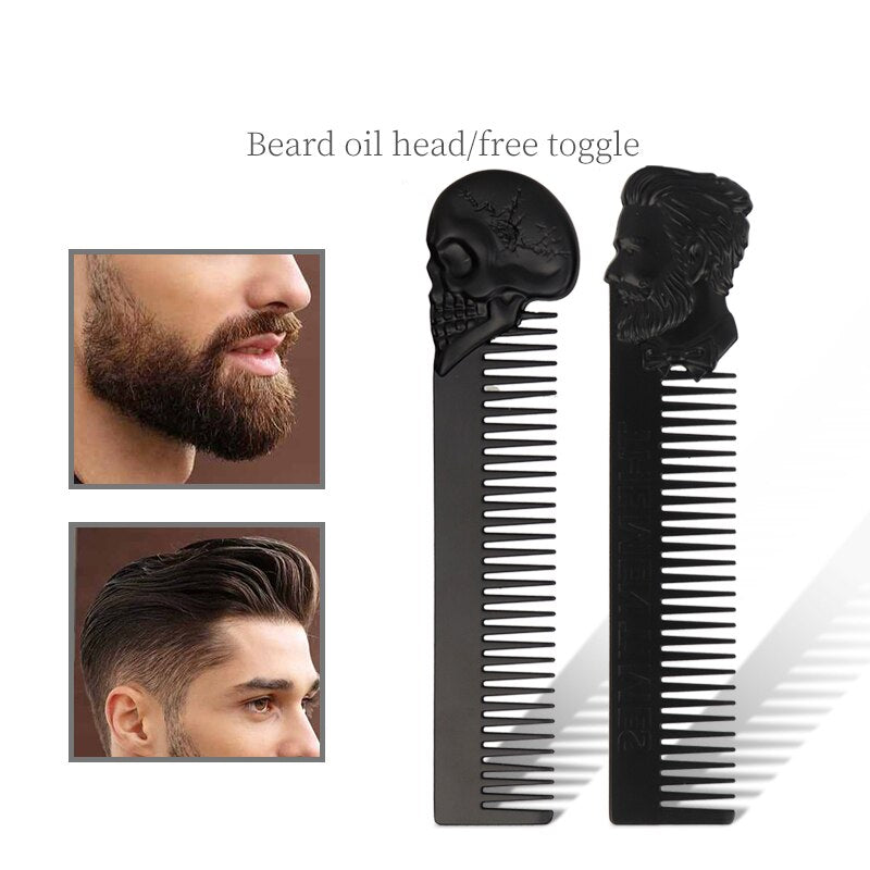 Profession Aluminum Metal Double-Sided Beard Comb