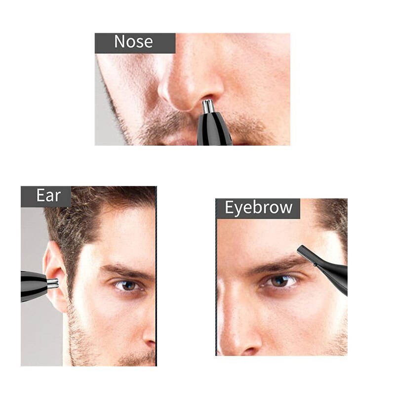 Waterproof nose ear hair trimmer