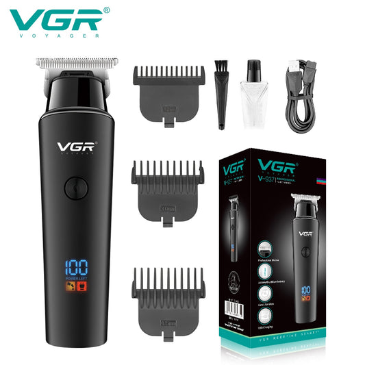 VGR Hair Clipper 8 hours Hair Trimmer Professional LED Display