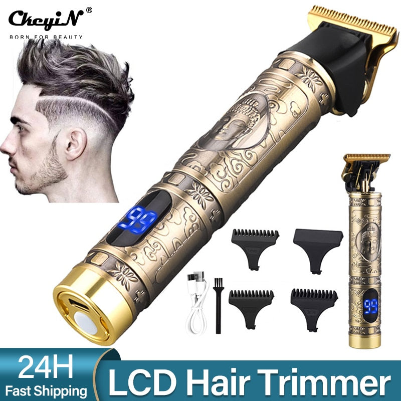 LCD Professional Hair Trimmer Clipper