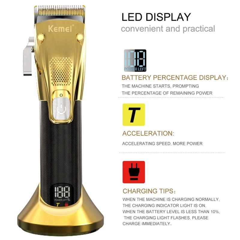 Adjustable barber electric hair clipper