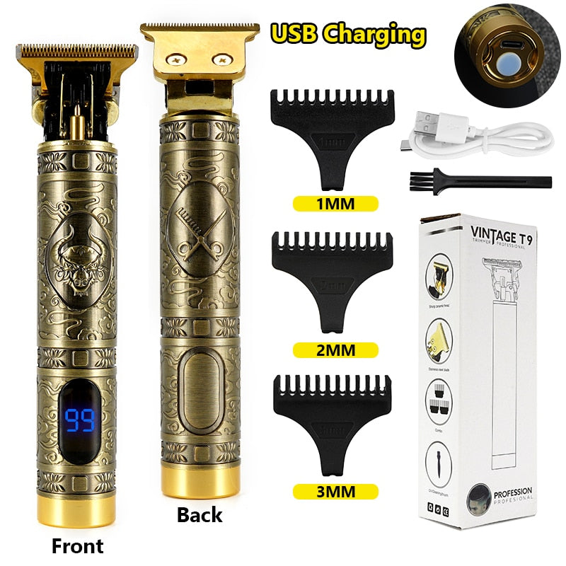 Electric Hair Clipper Man LCD 0mm Shaver Trimmer