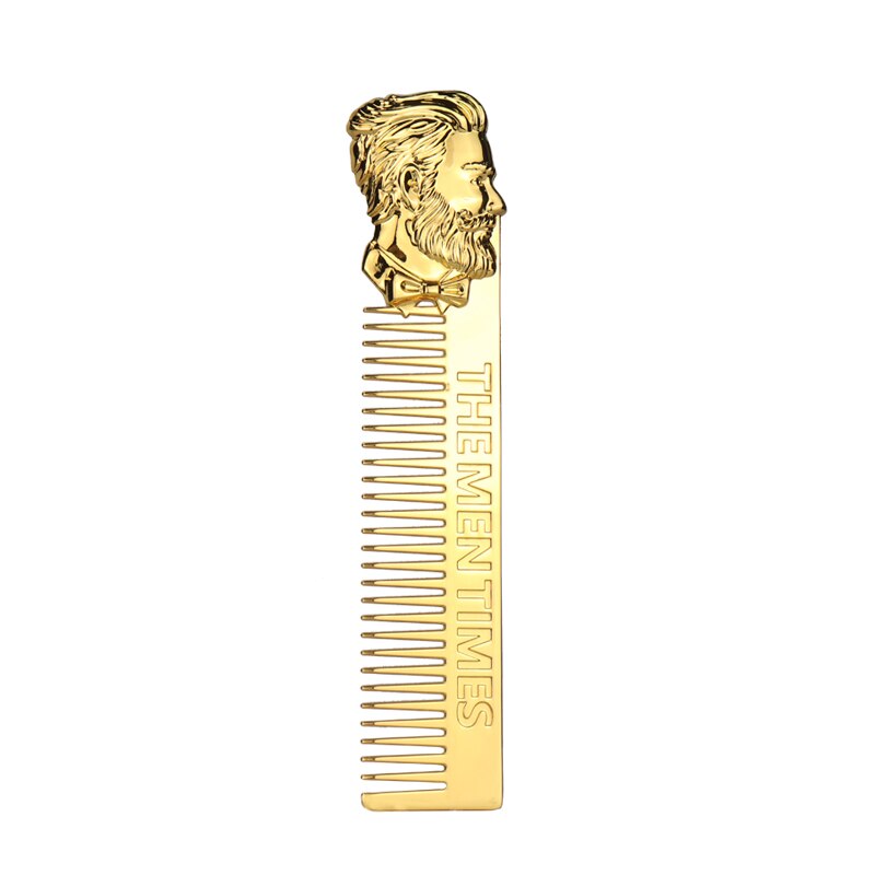 Profession Aluminum Metal Double-Sided Beard Comb