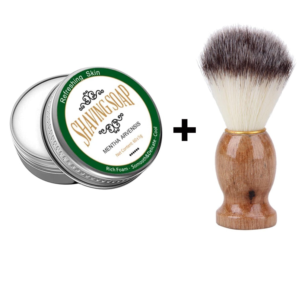 Mint Scented Men's Shaving Soap Badger Hair Beard