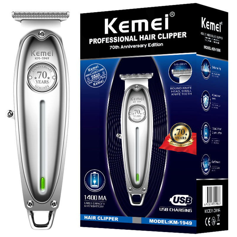 Full Metal Professional Hair Trimmer For Men Lithium Beard Trimmer