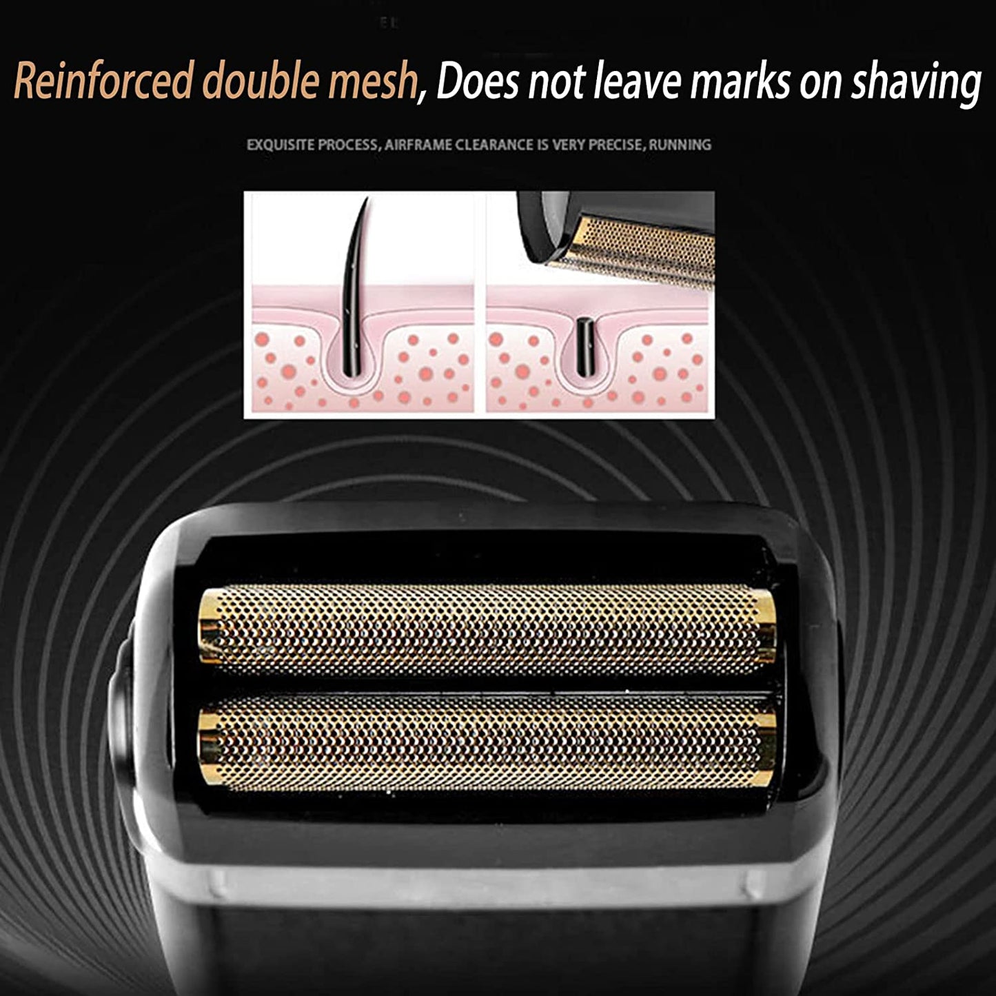 Electric Shaver for Men Twin Blade Waterproof Reciprocating Cordless Razor