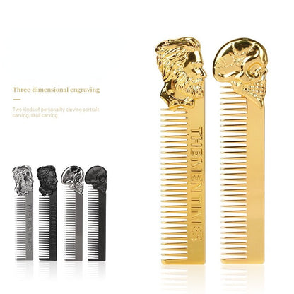 Unique Stainless Steel Beard Comb Portable Men Beard Wide Beard Shaping