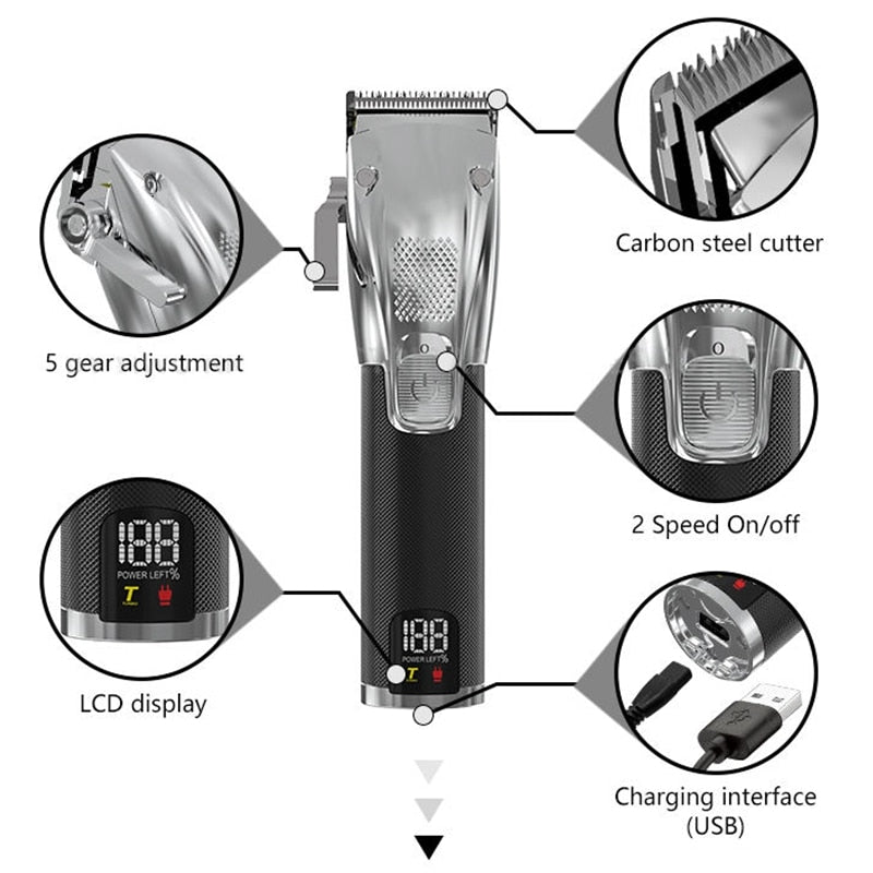 Adjustable barber electric hair clipper