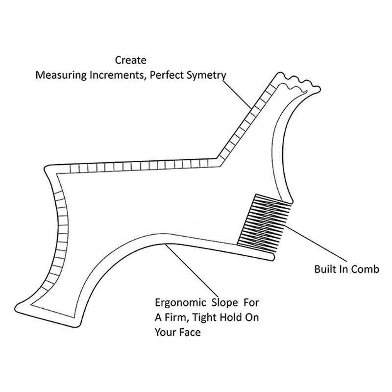 New Fashion Men Beard Shaping Styling Template Comb