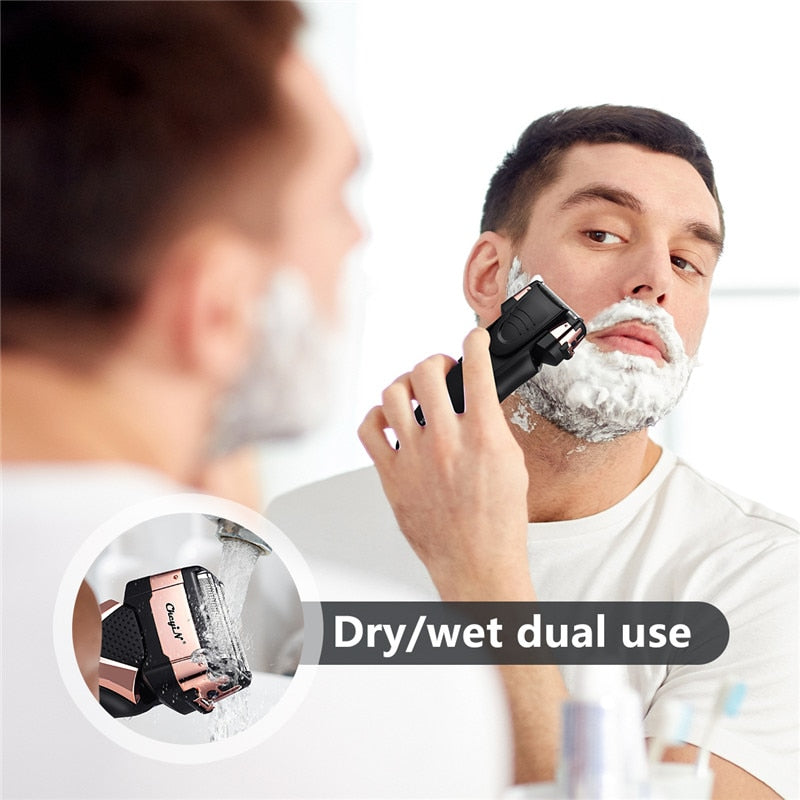 USB Rechargeable Electric Shaver Stainless Steel Shaving