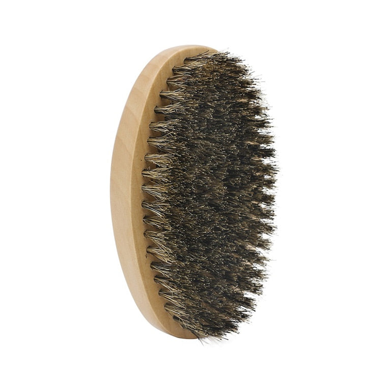 Professional Soft Boar Bristle Wood Beard Brush