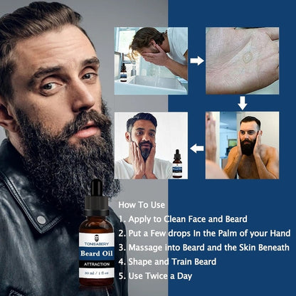 Best Seller Growth Beard Oil Grow Beard Thicker More Full Thicken Beard