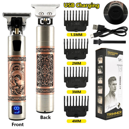 Electric Hair Clipper Man LCD 0mm Shaver Trimmer