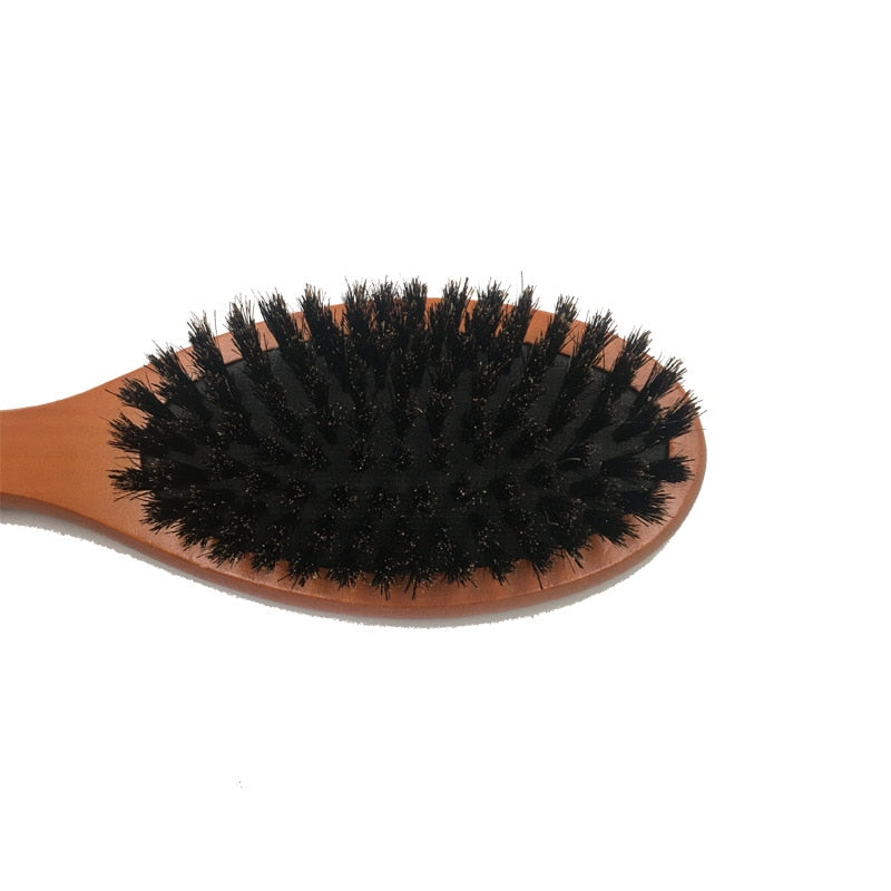 Brush Wood Handle Boar Bristle Beard Comb