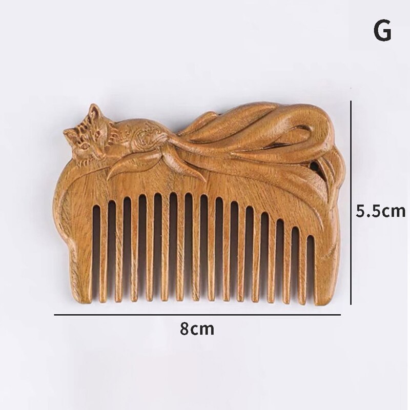 Pocket Comb Natural Peach Wood Small Comb