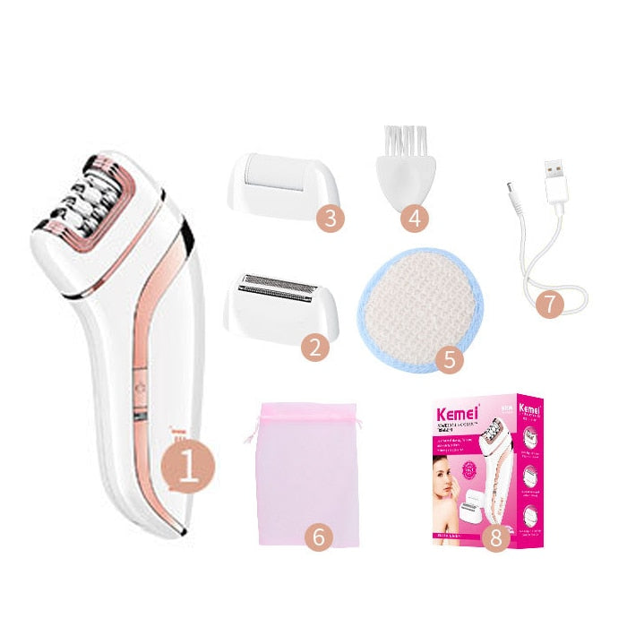3 in 1 Women Epilator Electric Female Face Hair Removal Lady Shaver
