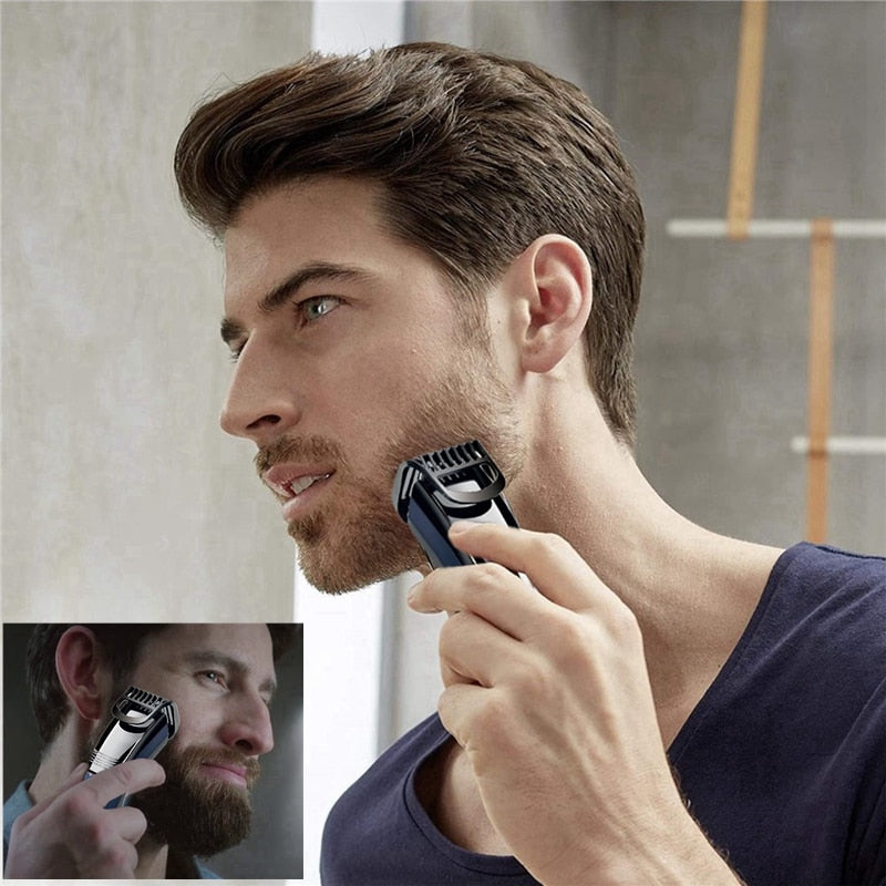 Adjustable Beard Hair Trimmer For Men Rechargeable Mustache Stubble