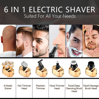 LCD Display Wet Dry Men Electric Shaver