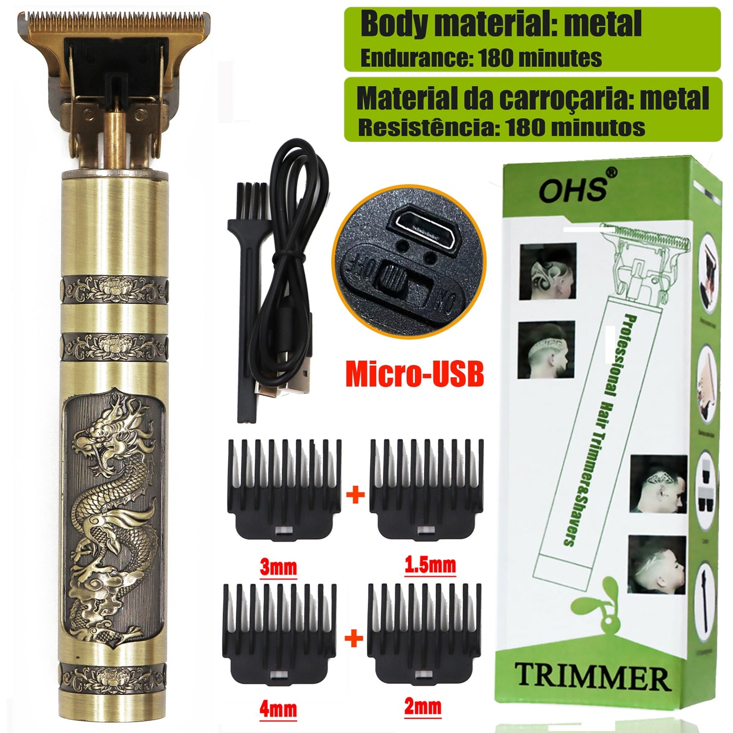 HOT T9 Professional LCD Display Electric Hair Clipper