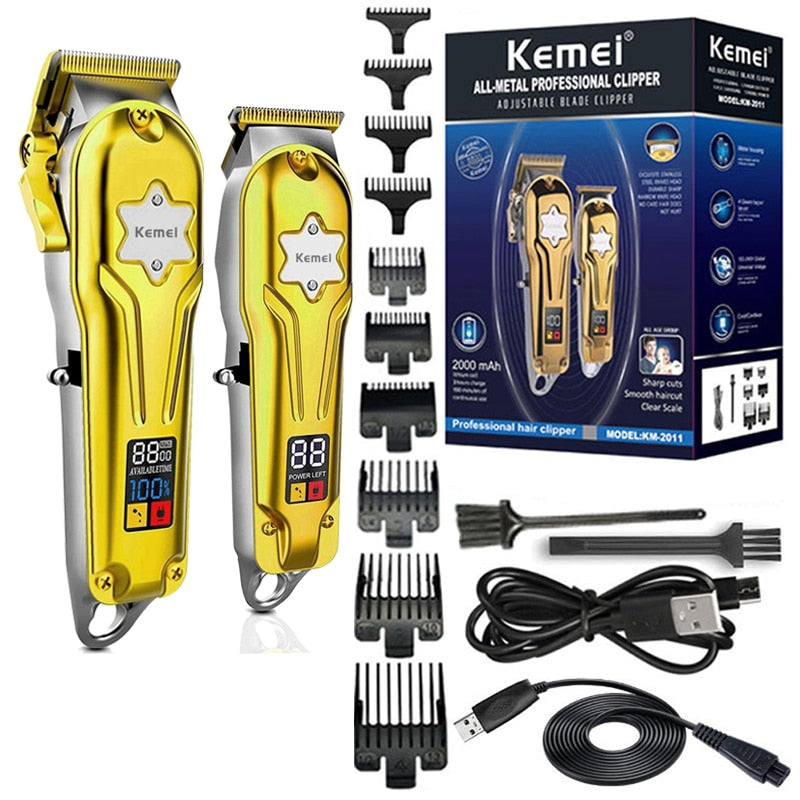 Professional Hair Clipper Powerful Pro Hairdressing Combo Kits