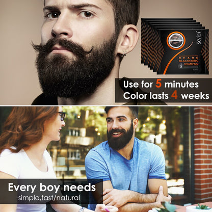 Beard Coloring 10 pieces 5 Minutes Men Efficient Blackening Beard