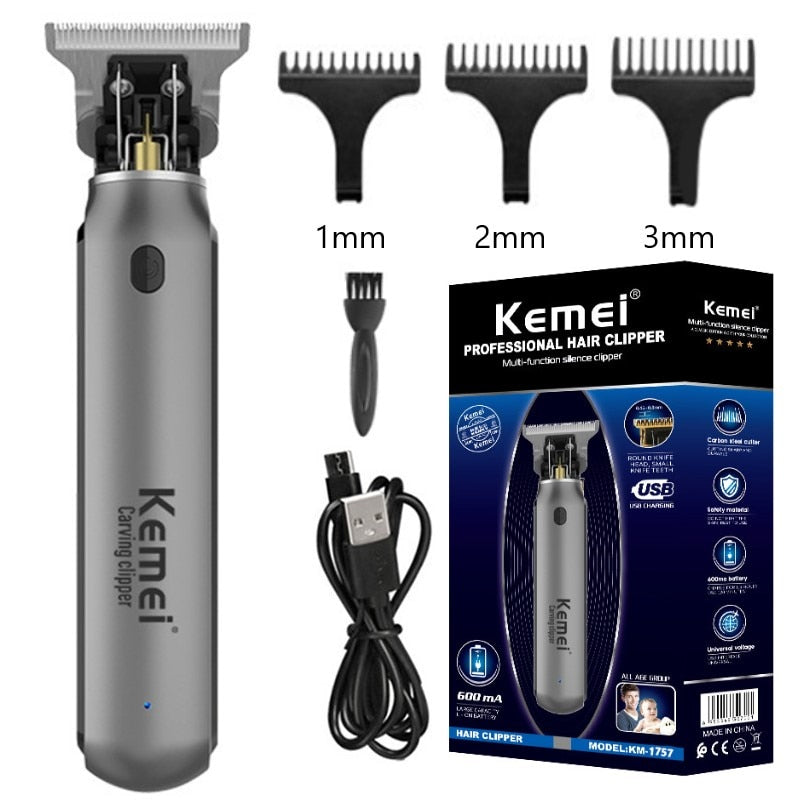 Hair trimmer KM 1757 Men Beard Trimmer Zero Gapped T Blade