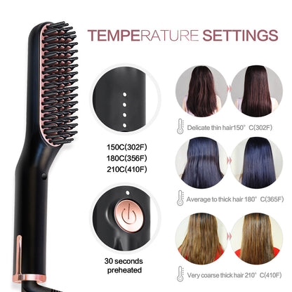 Hair Comb Brush Beard Multifunctional Hair Straightener