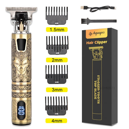 LCD Hair Clippers Professional Cutting