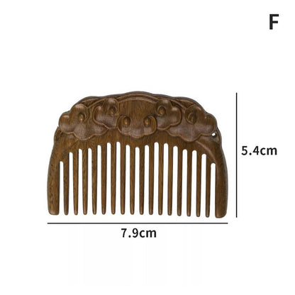 Pocket Comb Natural Peach Wood Small Comb