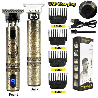 Electric Hair Clipper Man LCD 0mm Shaver Trimmer For Men Barber Professional Beard Hair Cutting