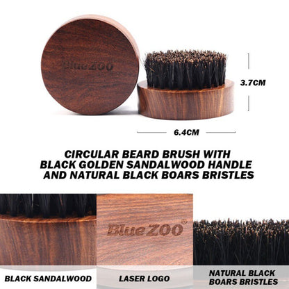 Mini Beard Brush Boar Bristles Mustache