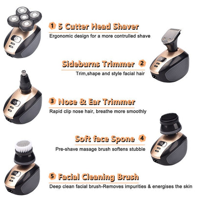 5 in 1 Rechargeable Electric Shaver