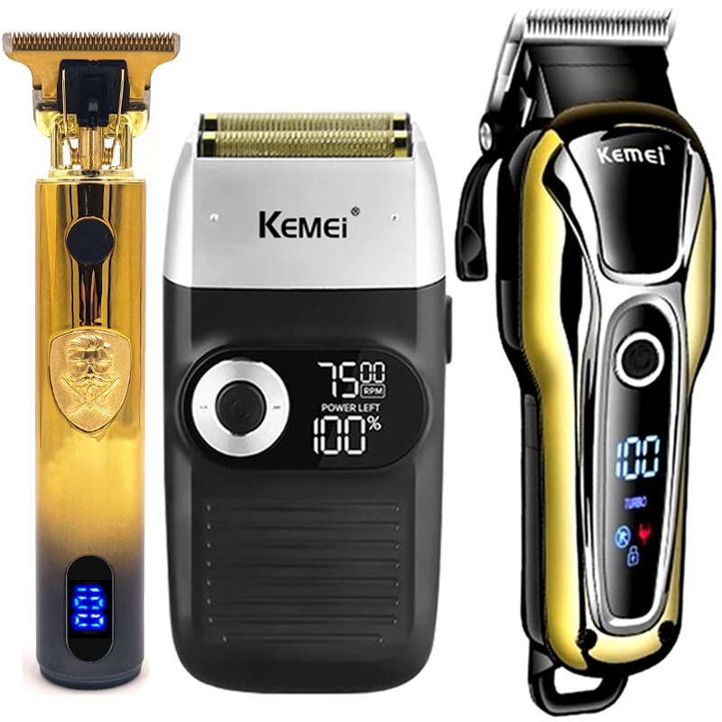 T9 Electric Hair Clipper LCD Trimmer for Men with USB Charge