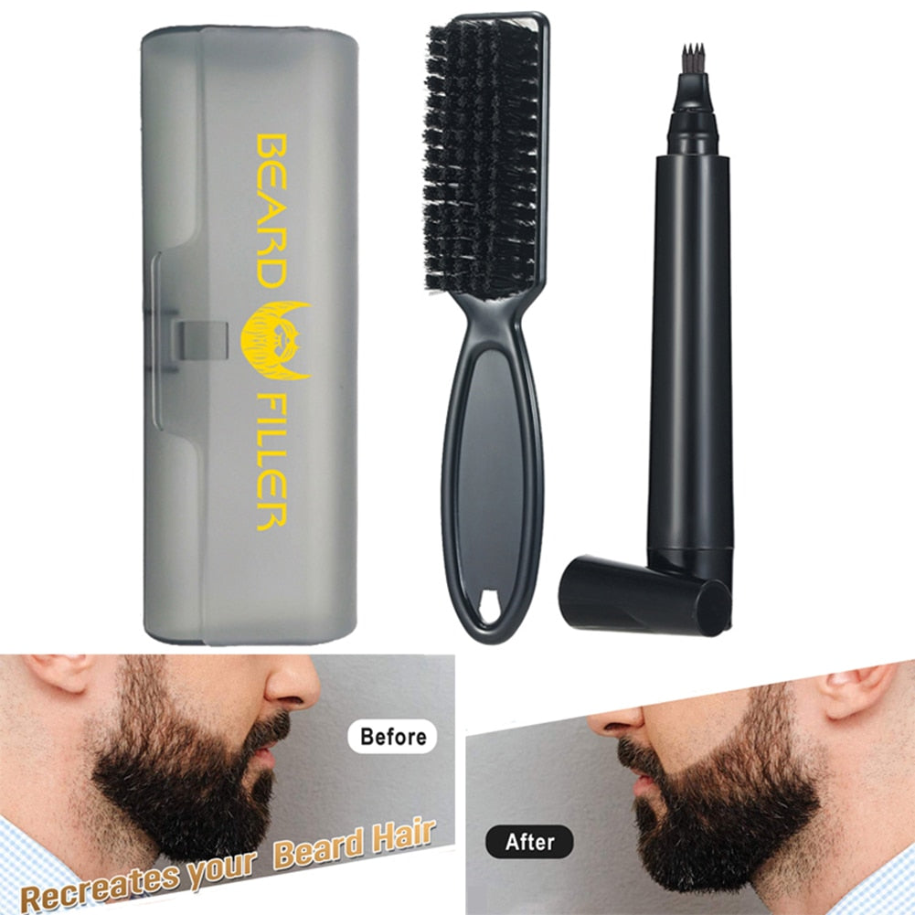 Men Beard Growth Pen Facial Hair Filler Moustache Pen Beard Filling ...