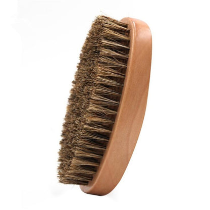 Men Beard Brush Facial Hair Brush Boar Bristle