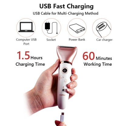 USB Rechargable Shaver For Women Facial Hair