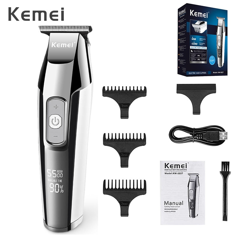 Electric Hair Clippers Trimmer LCD Display