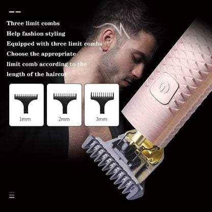 Metal shell beard hair clipper rechargeable