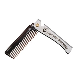 Folding Steel Combs For Men Oil Head Portable Beard