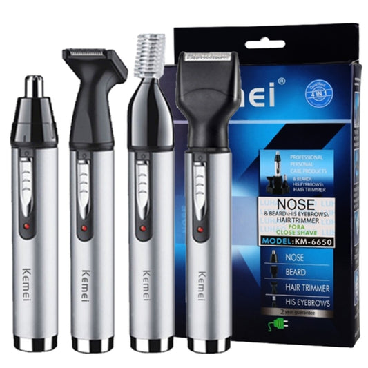 Rechargeable Nose Ear Hair Trimmer for Men Kemei Original 4 in 1
