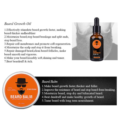 Special Offer Beard Care Set Growth Cream Oil Serum Natural