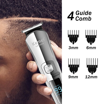 Professional Hair Trimmer Waterproof 6 in 1 Hair Clipper Electric Cutting