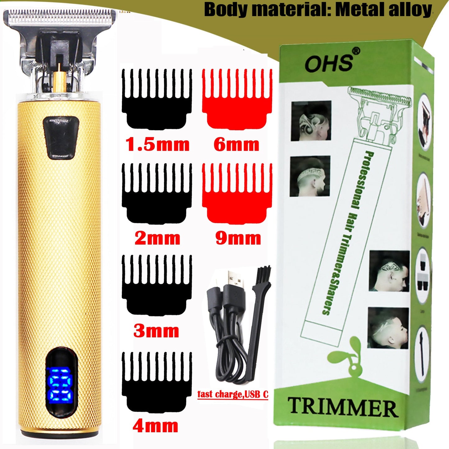 USB Electric Cordless Hair Cutting Machine