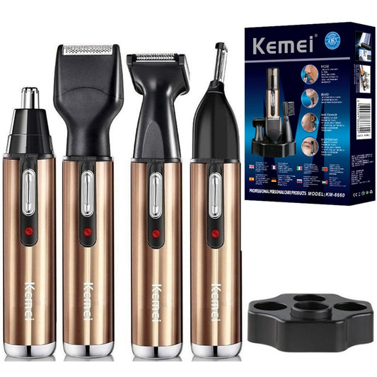 Original Kemei All In One Rechargeable Nose Hair Trimmer Beard Grooming