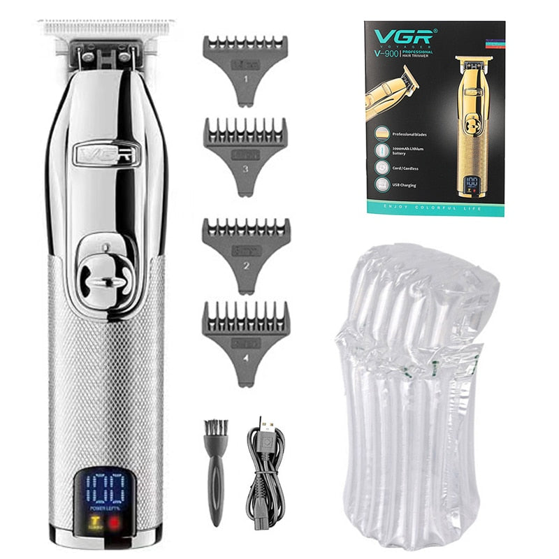 Rechargeable metal handle hair trimmer