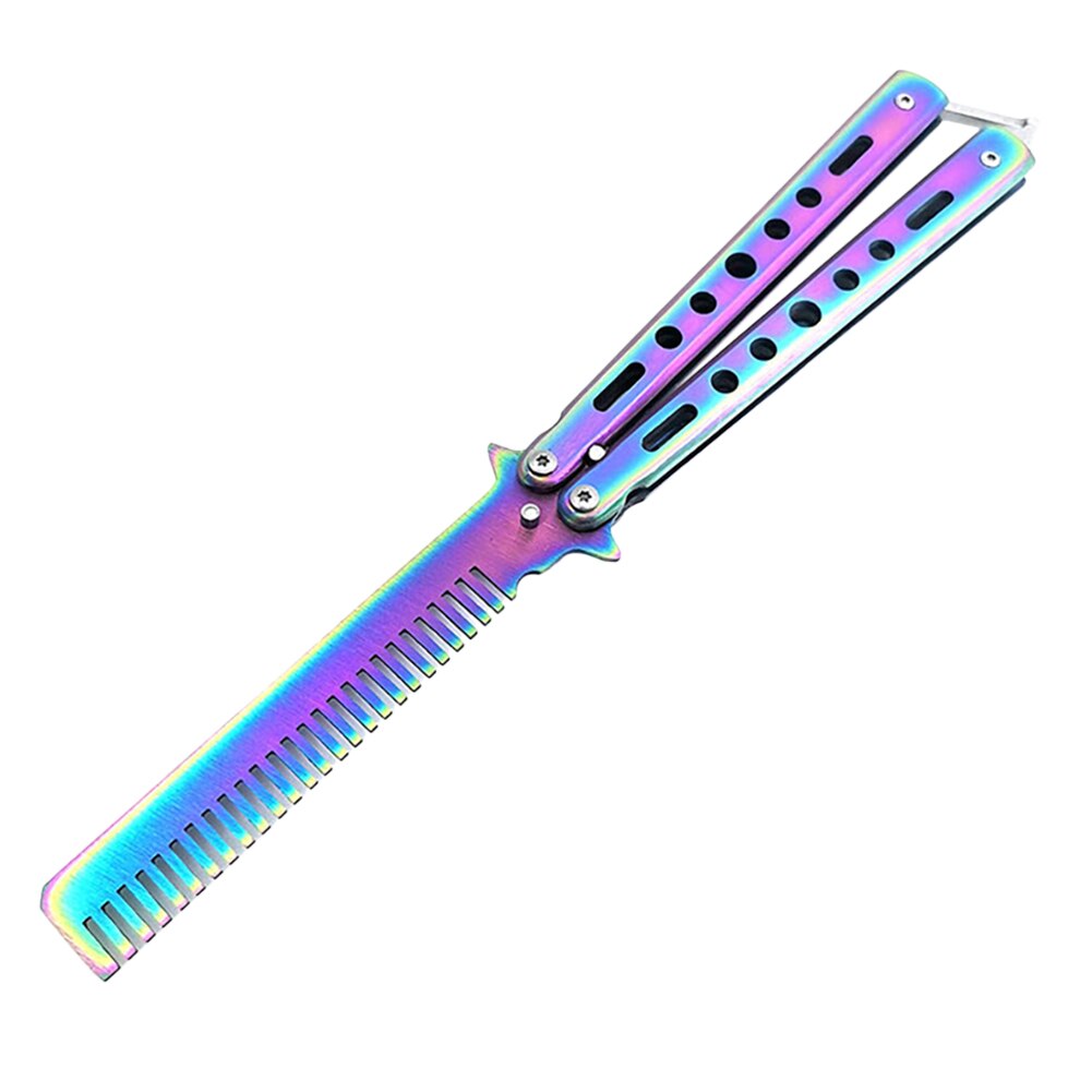 Best Seller Foldable Butterfly Comb Stainless Steel Practice Training Butterfly Comb