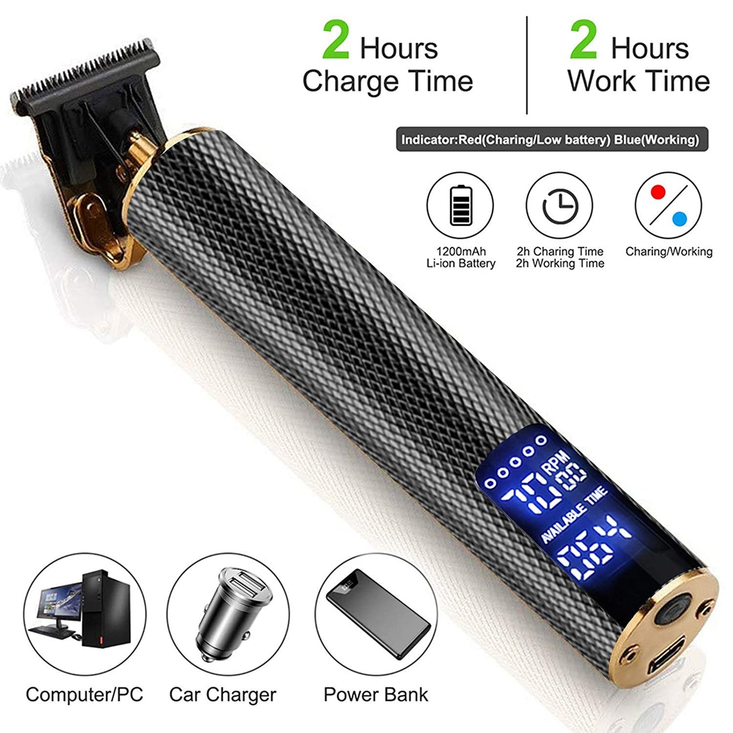 Professional Hair Clipper Barber Trimmer