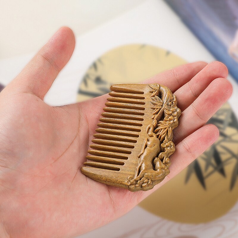 Pocket Comb Natural Peach Wood Small Comb