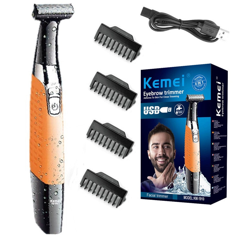 All-in-one kit wet dry facial electric shaver beard trimmer